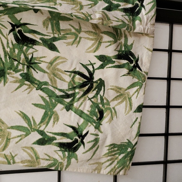 J Jill wide leg linen pant with tropical leaves, size MP - Picture 6 of 6